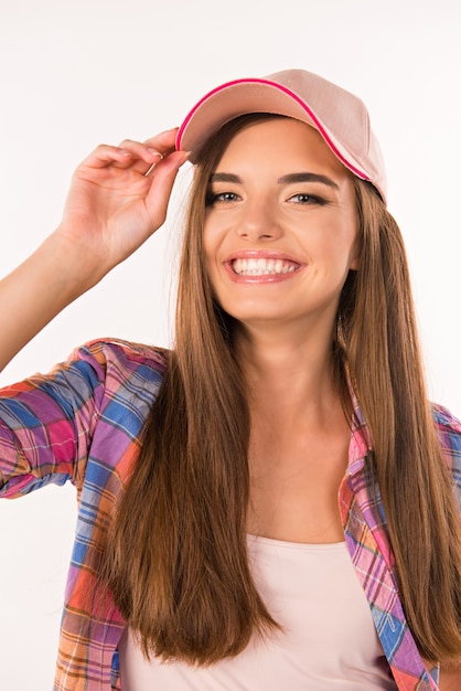 Portret van een jonge mooie vrouw