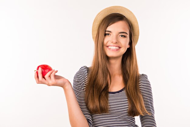 Portret van een jonge mooie vrouw