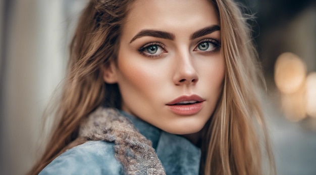 portret van een jonge vrouw mode meisje mooie mode vrouw portret mooie vrouw gezicht