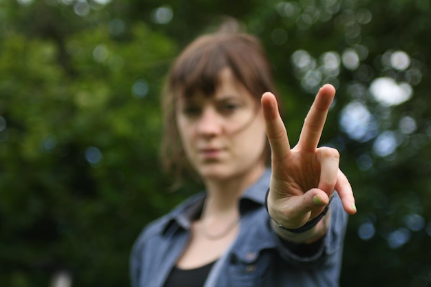 Foto portret van een jonge vrouw