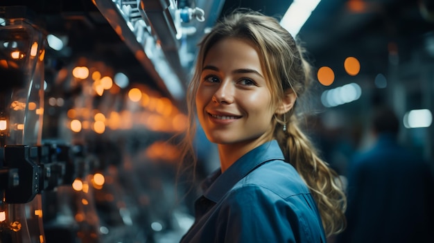 Portret van een jonge vrouwelijke auto-mechanicus professionele vrouwelijke technicus