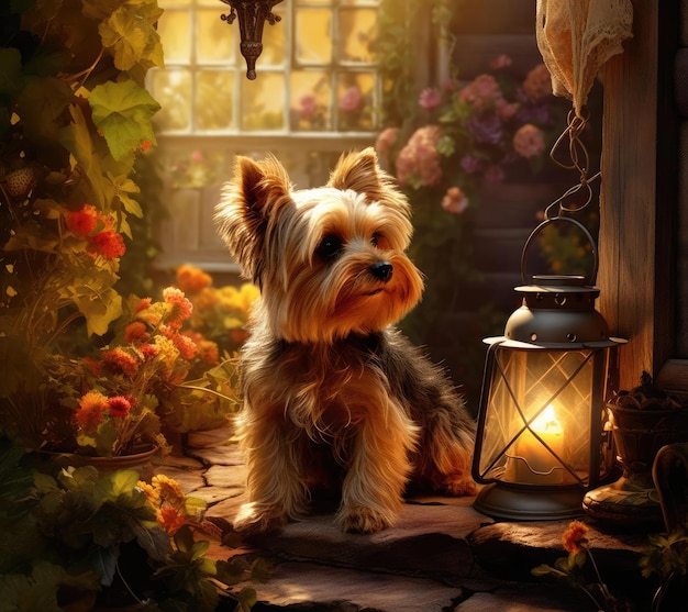 Portret van een kleine huishond