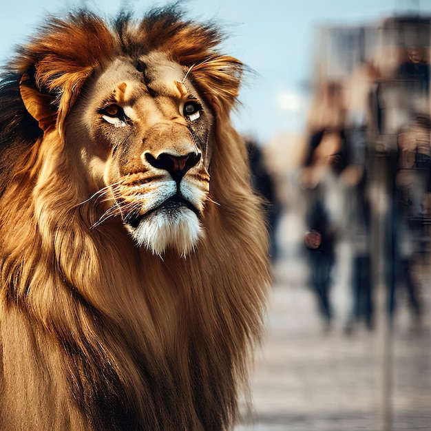 portret van een leeuw