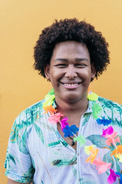 Portret van een man op het Braziliaanse carnaval