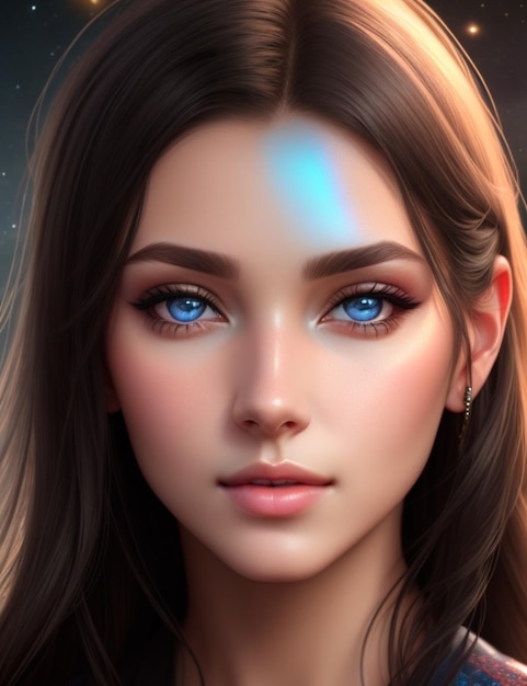 Portret van een meisje met mooie ogen