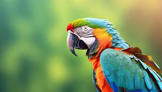 Portret van een mooie kleurrijke papegaai op een mooie achtergrond