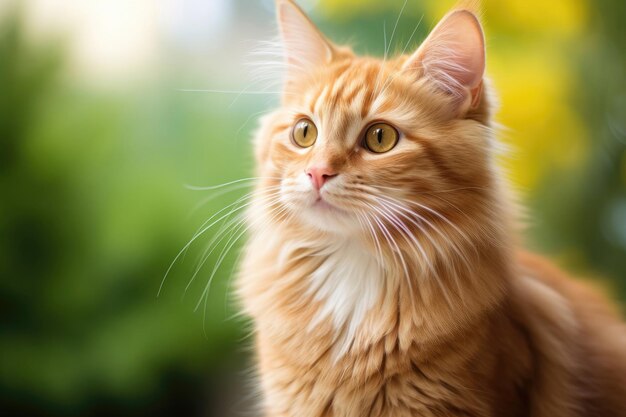 Portret van een mooie schattige oranje kat