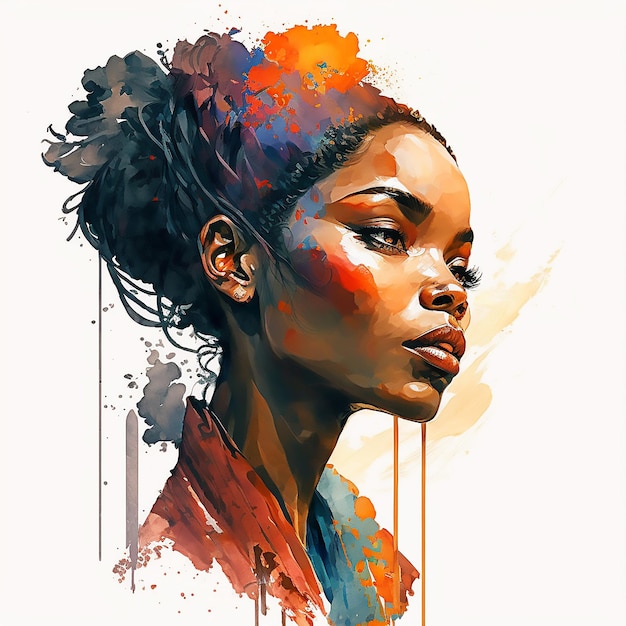 Portret van een mooie zwarte vrouw