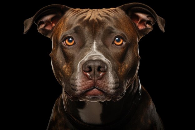 Portret van een pitbull hond