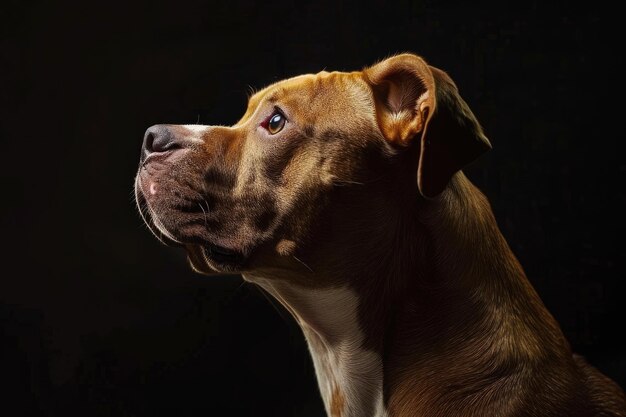 Portret van een pitbull hond