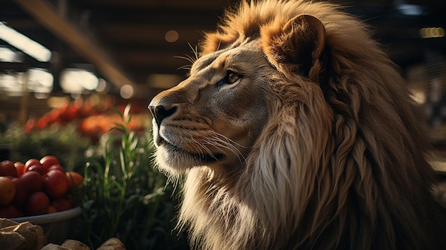 Portret van een prachtige leeuw