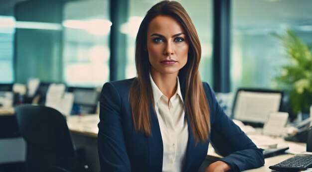 portret van een professionele zakenvrouw in het kantoor portret van kantoor meisje zakenvrouw gezicht