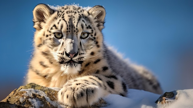 Portret van een sneeuwleopard