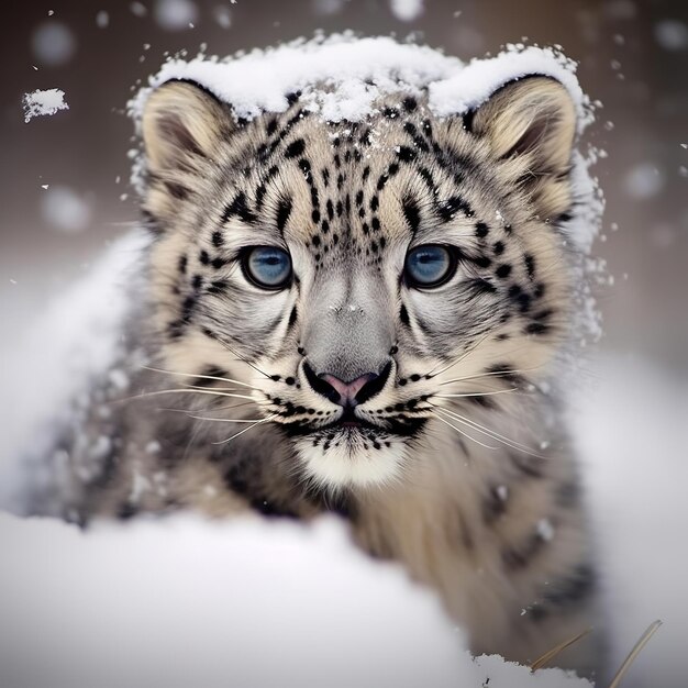 Portret van een sneeuwleopard