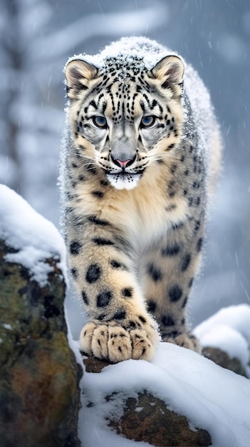 Portret van een sneeuwleopard