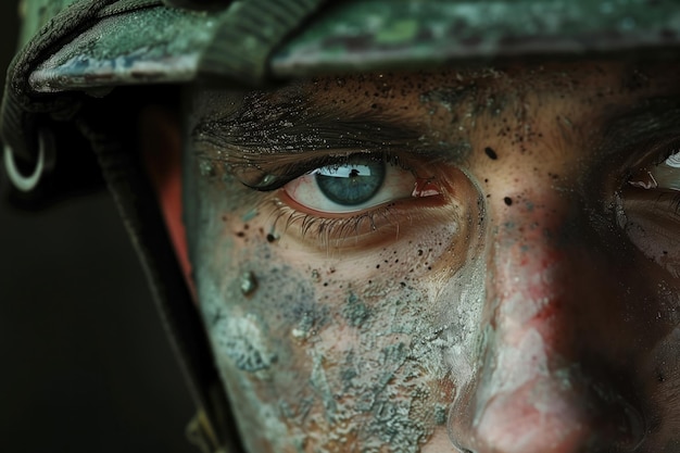 Portret van een soldaat Generatieve AI