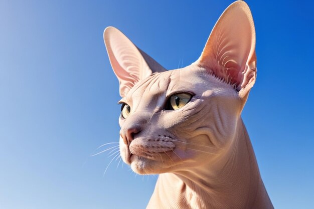 Foto portret van een sphynx kat