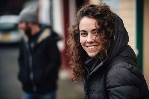 portret van een tevreden vrouw van in de dertig