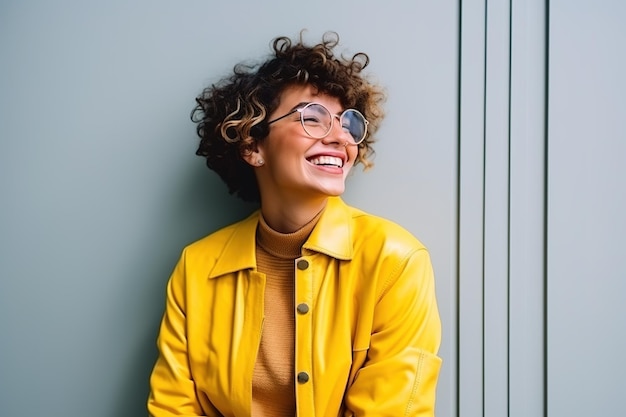 portret van een tevreden vrouw van in de dertig