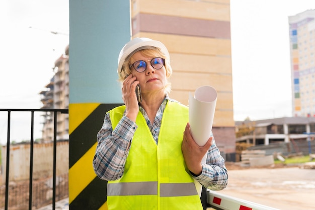 Foto portret van een vrouw die tegen de muur staat