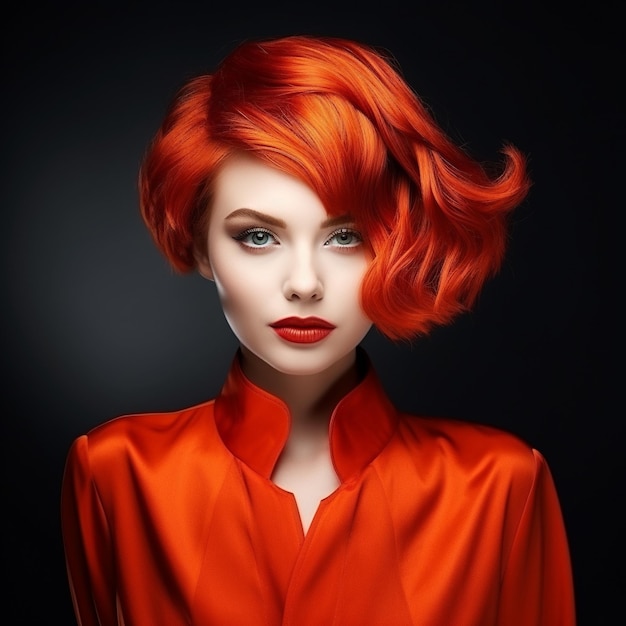 Portret van een vrouw met rood haar