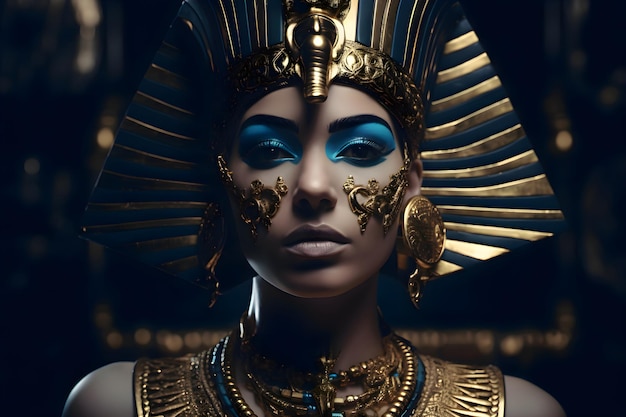 Portret van een vrouw uit het oude Egypte Generatieve AI 6
