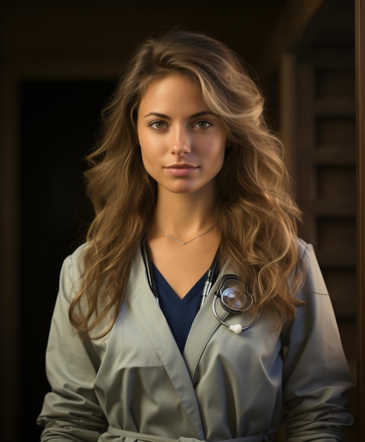 Portret van een vrouwelijke arts die een voorbeeld is van medische professionaliteit