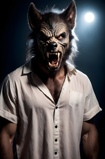 Portret van een weerwolf Halloween-concept