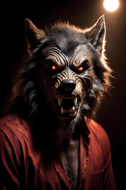 Portret van een weerwolf Halloween-concept