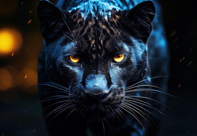 Portret van een zwarte panter Dierenwereld