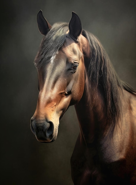 Portret van foto van een mooi paard