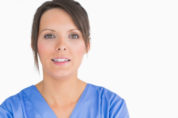 Portret van glimlachende verpleegster