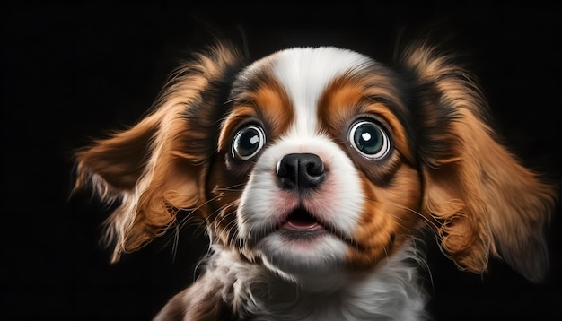 portret van grappige verraste gekke hond