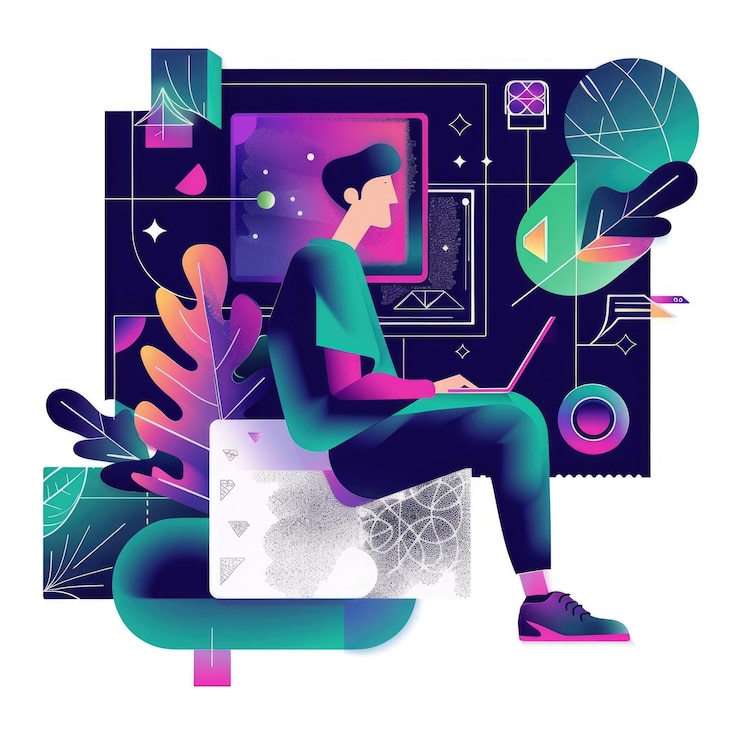Foto portret van illustraties voor succes op de moderne werkplek teamwerk leiderschap creativiteit innovatie
