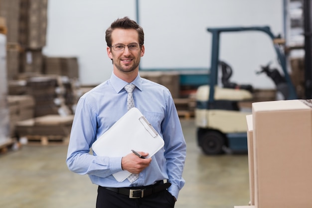 Portret van klembord van de managerholding