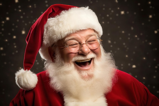 Portret van lachende kerstman kerstvakantie