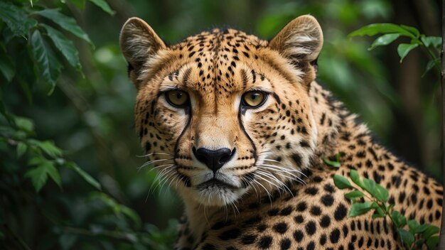 portret van luipaard in de jungle foto