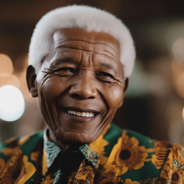 Portret van Nelson Mandela