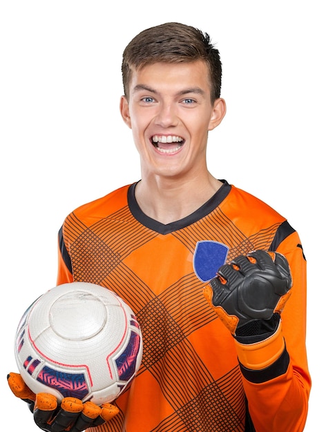 Foto portret van professionele voetballer