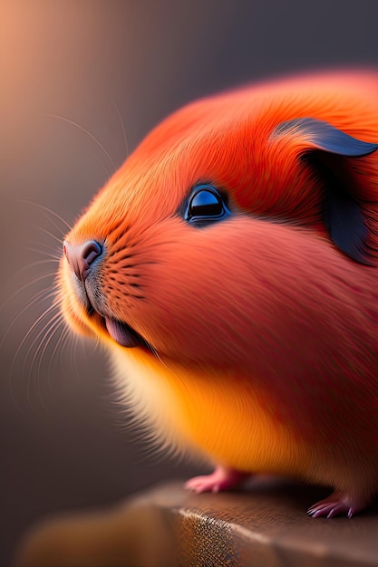 Portret van rode cavia close-up