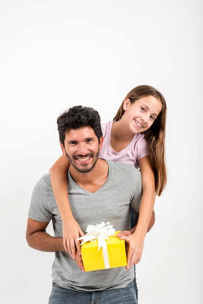 Portret van vader en dochter op vadersdag