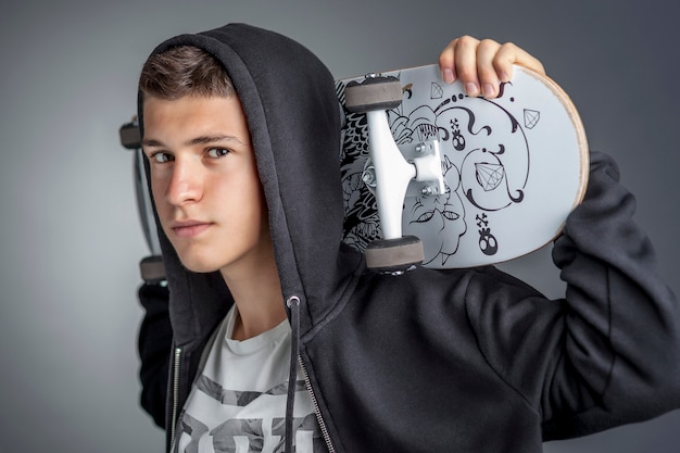 Portret van vertrouwen skateboard