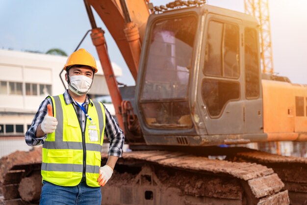portret van voorman bouwgraafmachine