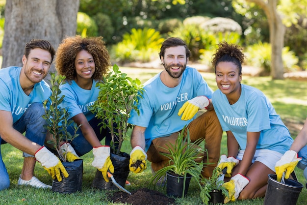 Portret van vrijwilligersgroep planten