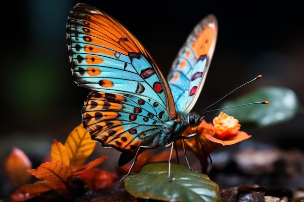 Portretbeeld van een mooie vlinder Professionele macrofotografie stijl