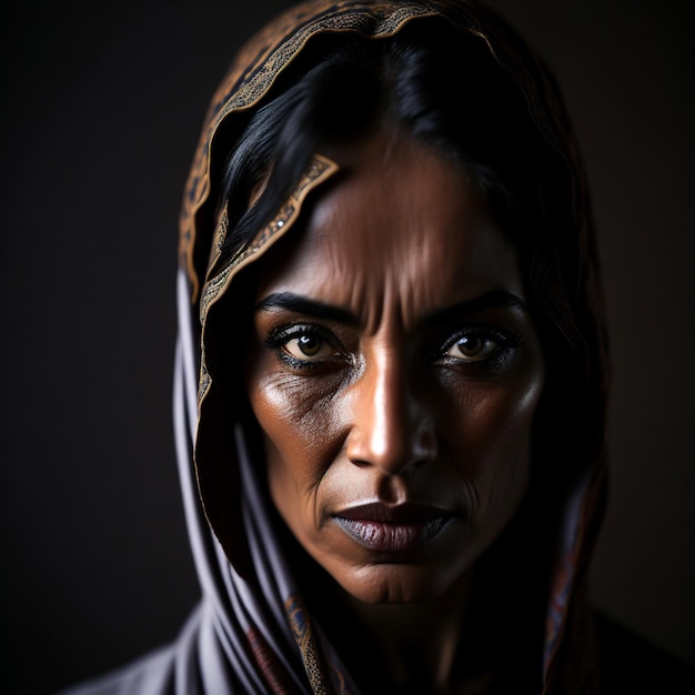 portretfoto van een arabische vrouw 50mm portretfotografie zachte verlichtingfotografie