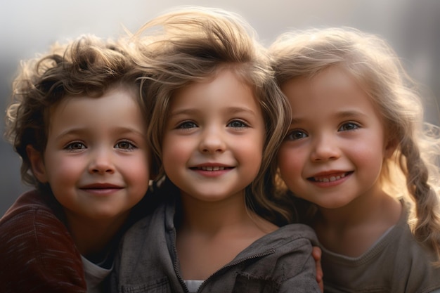 Portretten van gelukkige kinderen