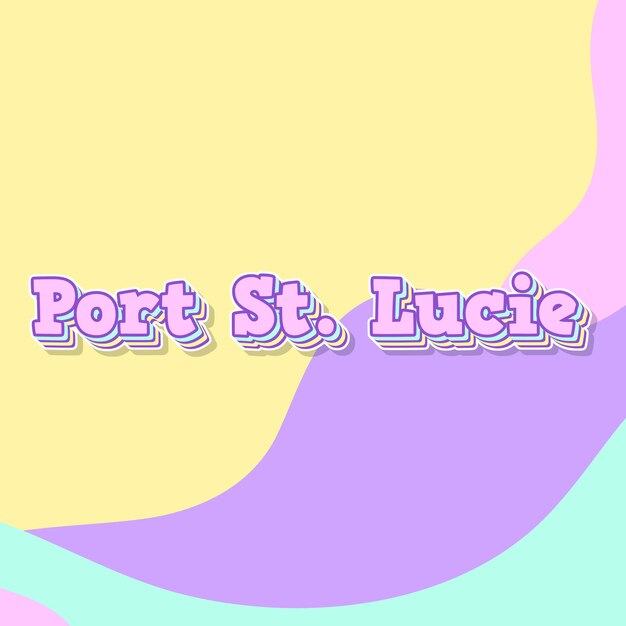 Photo portstlucie typography 3d design cute text word cool background photo jpg