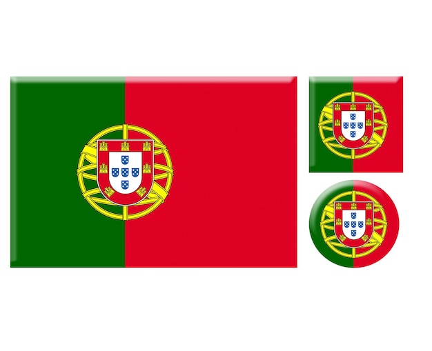 Photo portugal icons set