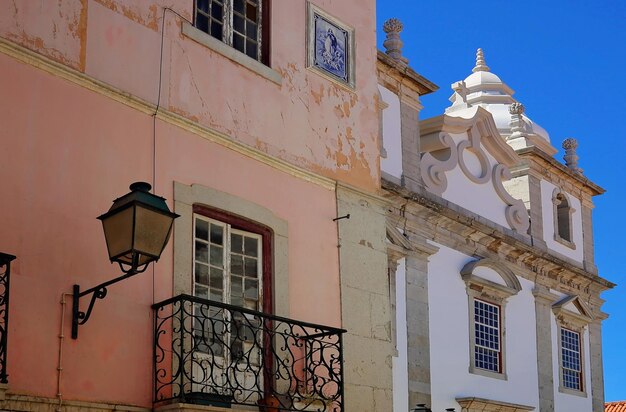 Portugal Scenic streets of coastal resort town of Cascais in historic city center